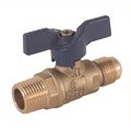 Jomar International Gas Ball Valve, 3/8 in. flare x 1/2 in. MIP 101-702